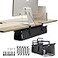 Ascrono Original No Drill Under Desk Cable Management Tray 273 Premium Black Fabric Cable Management Under Desk ClampScrew Mount Cord Organizer Supports Upto 66lbs