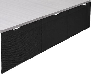 VIVO Black 71 inch Under Desk Privacy and Cable Management Organizer Sleeve Wire Hider Kit Panel System DESKSKIRT71