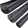 Boao 3 Pieces Cord Protector Wire Loom Black Tubing Cable Sleeve Split Sleeving for USB Charger Cord Cover Audio Video Cable Each Size 10 ft 34 Inch 12 Inch 14 Inch