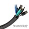 CrocSee 25ft 34 inch Braided Cable Management Sleeve Cord Protector SelfWrapping Split Wire Loom for TVComputerHome TheaterEngine Bay Black