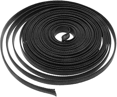 DGZZI Braided Wire Sleeve 164ft 12 Inch FlameRetardant Black Expandable Braided Cable Sleeving for Automotive Wire Audio Video and Other Home Device Cable