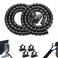 Fanoshon PC Cable Management Sleeve Tube Desk Cord Organizer 2 PCS Black 78 inch 5 ft Cover Wrap Easy to Install Messy Wire Solution for TV Office Computer Pet Chew and Bite Proof Cable Protector