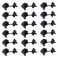 Fielect 100Pcs Round Cable Wire Strain Relief Bush Grommet Round Strain Relief Bushing Electric Cable Protection Cord Buckle 5P4
