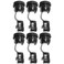 HJ Garden 10pcs Wire Cover Round Cable Wire Strain Relief Bush Grommet Round Strain Relief Bushing Electric Cable Protection Cord Buckle Black