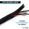 KABLE KONTROL Kable Kontrol 10 Ft 025 Inch Braided Cable Sleeve Self Closing Split Wire Wrap Cord Hider Organizer Wire Loom Tubing Cover for Automotive Industrial Cable Management Black