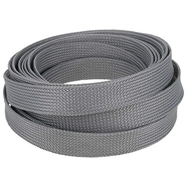 Othmro 164ft Length Expandable PET Flexible Braided Cable Sleeves 062in Width Wire Loom Sleeving and Organizers Flexible Wire Mesh Sleeves for TV Audio PC Computer Cords from Pet Chewing Grey