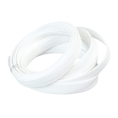 Othmro 164ft Length PET Flexible Expandable Braided Cable Sleeves 062inch Width Wire Loom Sleeving and Organizers Flexible Wire Mesh Sleeves for TV Audio PC Cords from Pets Chewing White