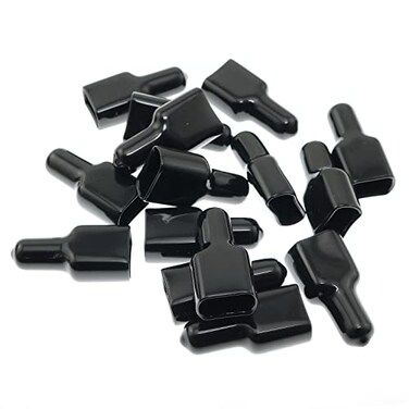 RLECS 15pcs 8x15x40mm PVC Flame Retardant Cover Rubber Sleeve Compatible with 2Position Anderson Powerpole Connectors Black