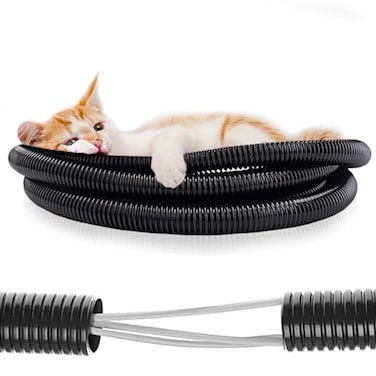 SunGrow Dog and Cat Cord Protector 025 Inch Opening Diameter Dog Cat Ferret Cord Protector from Wire Chew Cable Protector Tubing Stop Chewing Cable Management Sleeve 5 Feet
