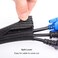ZhiYo 66ft 45 inch Cable Sleeve Cord Wrap Wire Protector Tubing for Pets PC Cable Wrap Computer Cable Management Sleeve Black