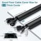 LZEOY 3FT PVC Cord Hider Black Floor Cord Protector with 07 x 04 Inch Extension Soft Wire Covers