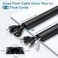 LZEOY 3FT PVC Cord Hider Black Floor Cord Protector with 07 x 04 Inch Extension Soft Wire Covers