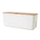 Changsuo Wall Mount Cable Management Box LargeCable Organizer Box for Extension Cord Power Stripe Surge Protector Wire Management Concealer Organizer Cover Hider for Desktop Large White