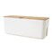 Changsuo Wall Mount Cable Management Box LargeCable Organizer Box for Extension Cord Power Stripe Surge Protector Wire Management Concealer Organizer Cover Hider for Desktop Large White