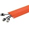 Checkers 2 Channel 3 Long Light Duty Drive Over Cable Protector for Multiple 1 Lines Floor Cable Cover for Walkways and Driveways Made in The USA from Durable Polyurethane Orange FL2X175O