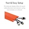 Checkers 2 Channel 3 Long Light Duty Drive Over Cable Protector for Multiple 1 Lines Floor Cable Cover for Walkways and Driveways Made in The USA from Durable Polyurethane Orange FL2X175O