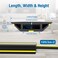 Eapele 10 ft Floor Cable Cover Protector Heavy Duty PVC Duct Easy to Unroll Prevent Trip Hazard for Outdoor Settings 2pcs