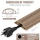 DBHXXMB-HH Floor Cord Cover Cavity 08x037 Self Adhesive Cord Hider 33FT Low Profile Cable Management Extension Strip Protector for Wires Prevent Cable Trips for Offices GymsWood Smoked Brown