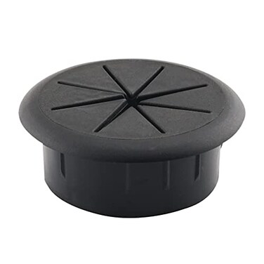 HJGarden 2inch Desk Cord Grommets Wire Desk Wire Cord Cable Grommets Hole Cover for Office PC Desk Cable Cord Organizer Plastic Cover 50MM Black