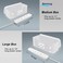 Bestong Power Strip Cover Box Cable Management Organizer 2 Pack White