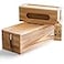 NATURE SUPPLIES Set of 2 Wooden Cable Management Boxes Large and Medium Cord Organizer to Hide Wires and Power Strips for TV Desk Computer Cable Storage and Organization Dark Brown