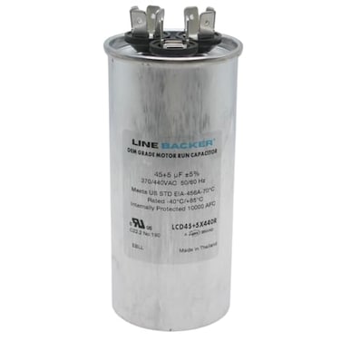 The HVAC Genius 455 uF 455 MFD 370V440V Dual Run Start Round AC CBB65B Capacitor 45 5 uF 370440 Volt VAC Air Conditioner Capacitor for AC Unit Fan Motor Start Heat Pump Condenser Straight Cool