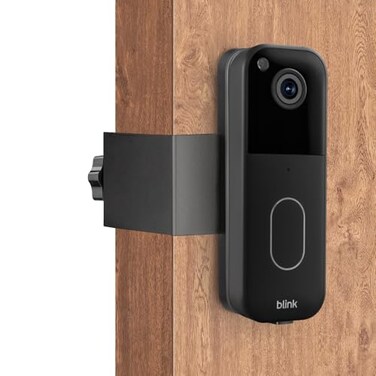 Himtop Blink gen 2 doorbell Mount Adhesive Mounting Bracket for Blink Video Doorbell No Drilling Door Mount Accessories for Blink Home Security System Blink Doorbell is NOT IncludedBlack