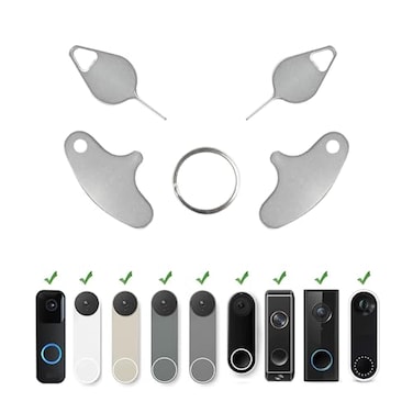 OYOCAM Doorbell Key Tool Doorbell Opening Pin Tool Release Removal Pin Security Key Replacement Tool Compatible with Blink Arlo Google Nest TPLink Tapo and Eufy Video Doorbell 4 Pack