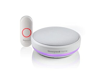 Honeywell Home RDWL415A Series 4 Portable Wireless Doorbell with Nightlight and Push ButtonGrey