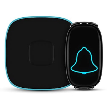 TOZUNYI Wireless Doorbell BO YING Waterproof Door Bell Easy Install Operating at 1000ft Range with 38 Melodies to Choose Adjustable Volume and LED Flash1 Push ButtonBattery included1 Receiver Black