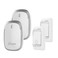 Zeapa Wireless Doorbells Plugin Battery Powered Easy to Install 1300 Ft Range 60 Chime LED Flash Waterproof Differentiate Various Doors Silver 2 Transmitter 2 Receiver for Home Office