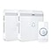 AVANTEK Wireless Doorbell Waterproof Door Bell Chime Operating at over 1300 Feet Classroom Doorbell with 52 Melodies CD Quality Sound and LED Flash 1 Button 2 Plugin Receivers D3W