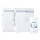 AVANTEK Wireless Doorbell Waterproof Door Bell Chime Operating at over 1300 Feet Classroom Doorbell with 52 Melodies CD Quality Sound and LED Flash 1 Button 2 Plugin Receivers D3W