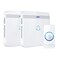 AVANTEK Wireless Doorbell Waterproof Door Bell Chime Operating at over 1300 Feet Classroom Doorbell with 52 Melodies CD Quality Sound and LED Flash 1 Button 2 Plugin Receivers D3W