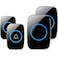 Full House Wireless Doorbell Waterproof Door Bell Kit Distinguish Front and Rear Doors Over 1000 feet Range and 60 Chime 5 Levels Volume and LED Flash for Home Office Classroom