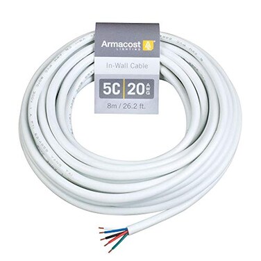 Armacost Lighting 20AWG 5C 24ft 8m inWall Copper Cable 775200