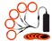 MaxLax EL Wire Orange Noise Reduction Neon Wire Light 5 in 1 Meter Electroluminescent Wire for Halloween Decoration Christmas Party DIY Decoration