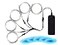 MaxLax Ice Blue EL Wire Noise Reduction Neon Lights Wire 5 in 1 Meter Electroluminescent Wire for Halloween Christmas Party DIY Decoration
