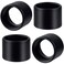 HINZIC 4Pcs Black Light Socket Shade Rings 112 Metal Lamp Shade Collar Rings Compatible with MediumBase Ceramic Sockets E26 E27 CeramicPorcelain Socket