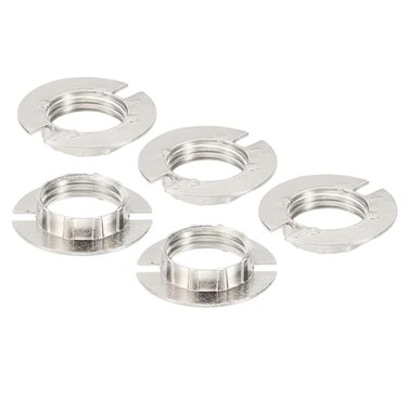 PATIKIL G9 Light Socket Rings 5 Pack Shade Holder Adapter Alloy Ring for 34 Diameter Table Floor Lamp Silver Tone