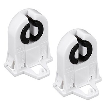 uxcell 2Pcs T8T12 Fluorescent Light Holder G13 Base NonShunted Tombstone Lamp Socket AC 500V 2A for LED Fluorescent Tube