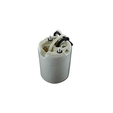 Leviton Mogul Base OnePiece Keyless HID Glazed Porcelain Lampholder HPS up to 400W Single Circuit Back Wired 4KVPulse Rated 87562 White
