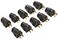 Leviton 2Pole 3Wire Grounding Plug 10 Pack 3W101E Black