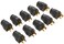 Leviton 2Pole 3Wire Grounding Plug 10 Pack 3W101E Black