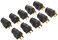 Leviton 2Pole 3Wire Grounding Plug 10 Pack 3W101E Black