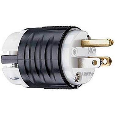 Pass & Legrand Pass Seymour PS5266XCCV4 15 Amp 125V Straight Blade Extra Hard Use Specification Grade Plug NEMA 515P BlackWhite 1 Count