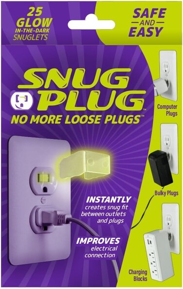 Snug Plug Your Loose Outlet Fix 25Pack Glow in The Dark