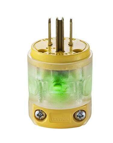 Leviton Grounding Lighted Plug End Replacement 515PVLIT