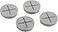 TayMac CP4100S Weatherproof Metallic Closure Plug Assortment Gray 4Pack Four 1in NPT Screw Caps for a Weatherproof Electrical Box Junction Box or Outdoor Outlet Box