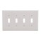 Eaton PJS4W Polycarbonate 4Gang Screwless Toggle Switch Mid Size Wall Plate White